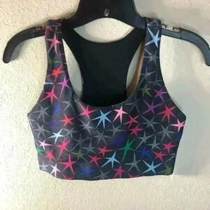 Terez Starfish Multi Stars Sports Bra sz S NWT